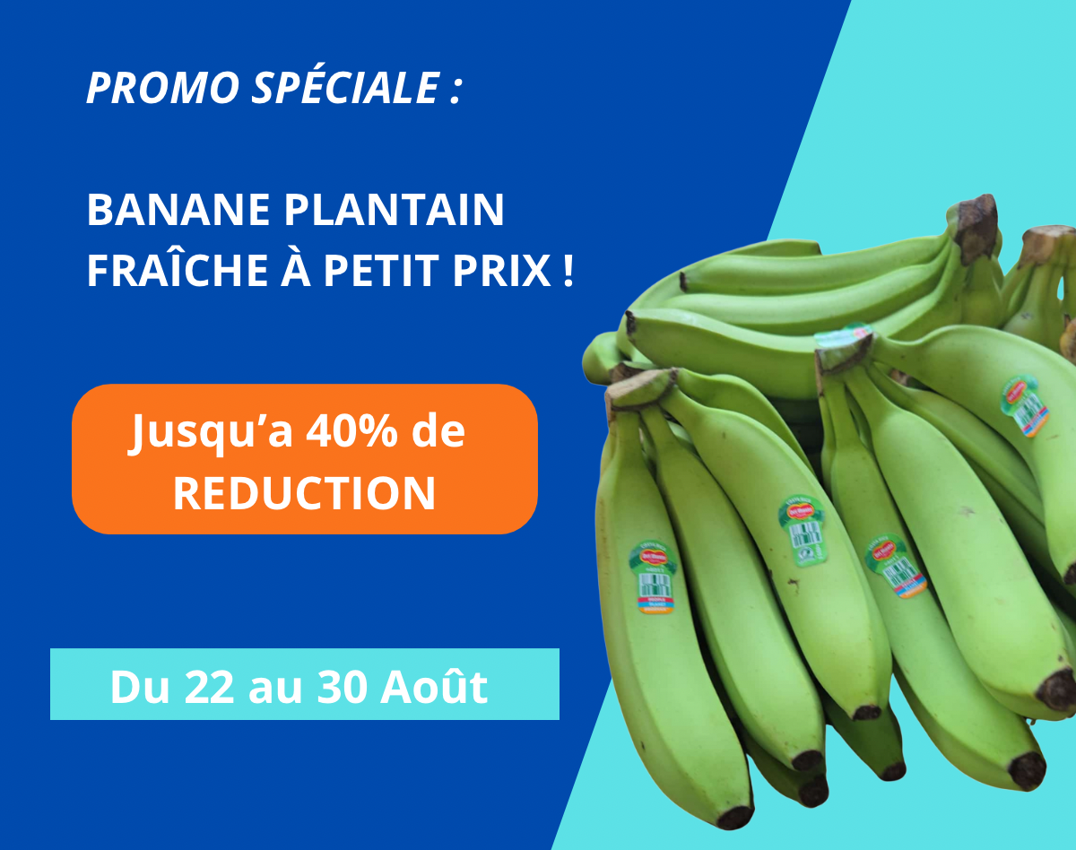 Promo spéciale Banane plantain fraîche à petit prix !